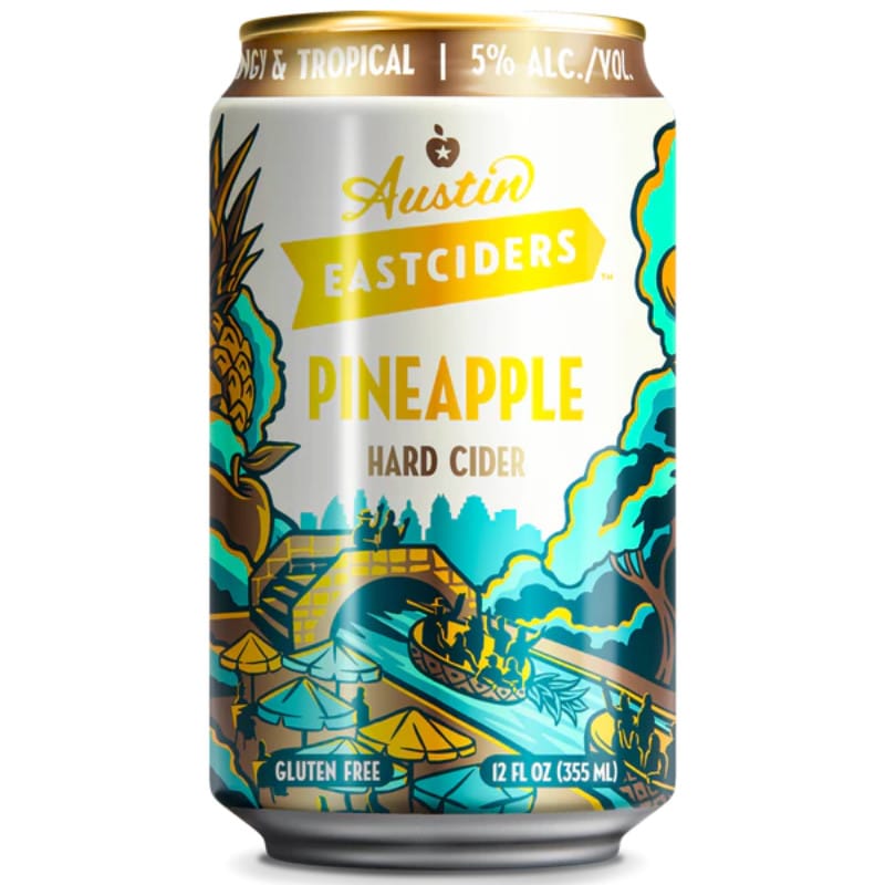 Austin Eastciders Pineapple Hard Cider served at our Heights Beer Garden