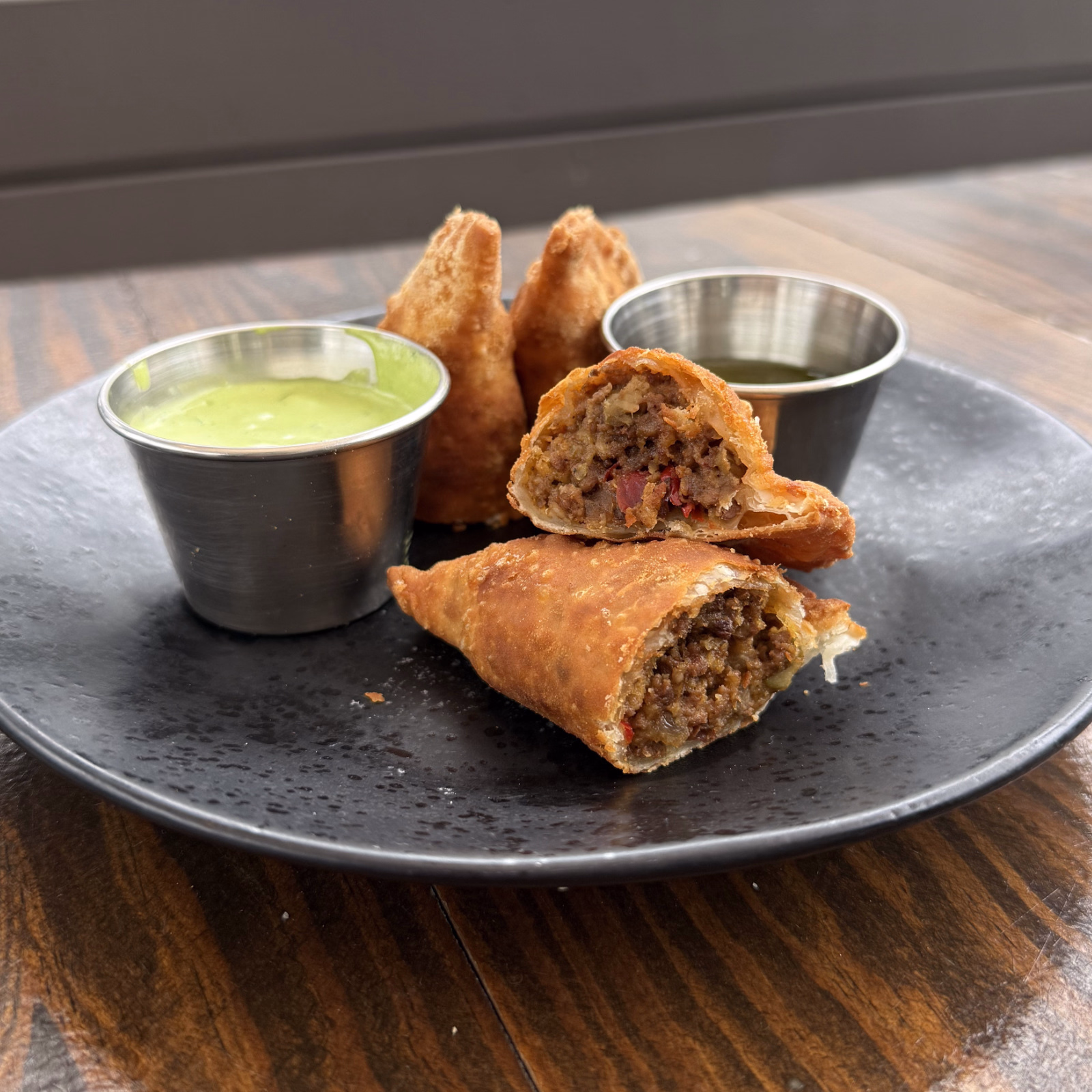 beef empanadas for lunch dinner at heights beer garden