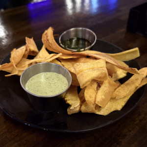 plantain chips appetizer lunch dinner heights houston ave